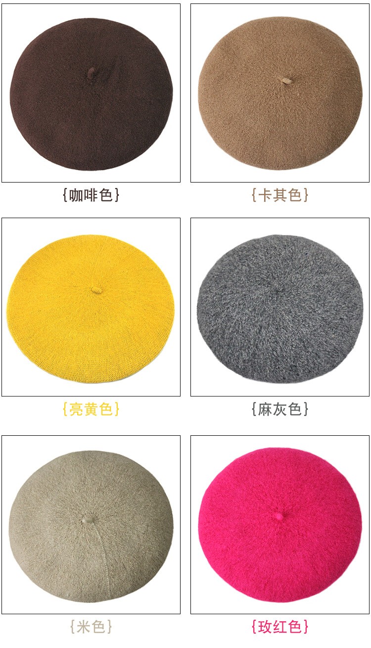 Soft-brimmed cartoon fisherman hats for children are in stock. Winter warm woolen Beret children's hats are cute and fashionable detail image 7