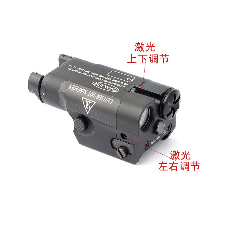 Todo metal XC2 bolsillo bajo colgante LED luz brillante linterna táctica rojo láser mira detail image 6