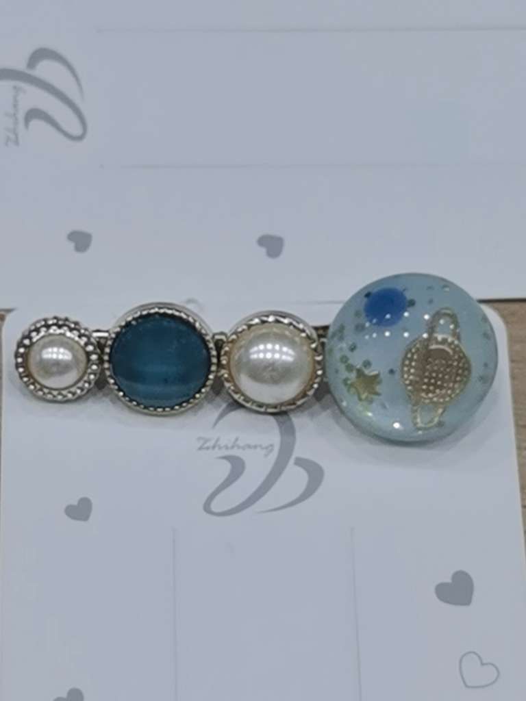 Popular Japanese and Korean Dongdaemun colorful candy-colored macarons, color-blocking circles, pearl crystal duckbill clips, straight clips, side clips, children's hair clips, hairpins, classic best-selling top clips details Picture