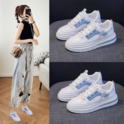 2021秋季新款韩版小白鞋女ins潮学生厚底松糕跑步板鞋女街拍1807