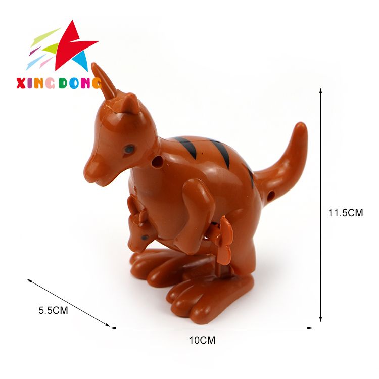 When children's toys are wound up and jump, they can run. A wind-up kangaroo toy Item Picture
