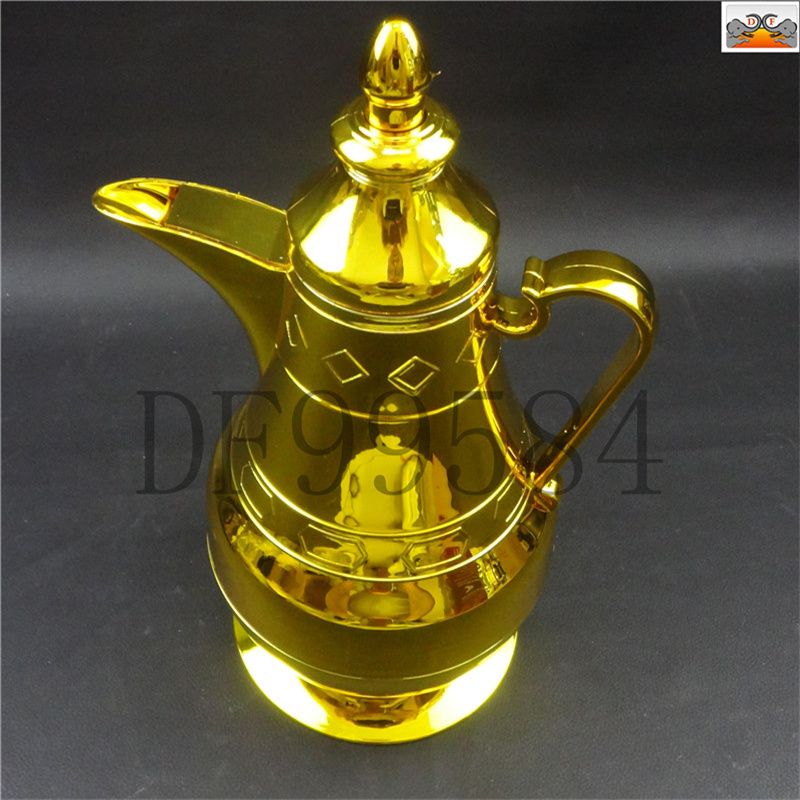 DF99584 Golden glass thermos bottle home thermos kettle Household large capacity glass thermos bottle gift wholesale DF Trading House