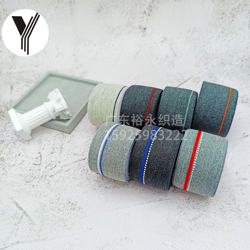 Fashion dotted line color stripe jacquard elastic belt waist high elastic elastic belt sports waist outdoor thumbnail
