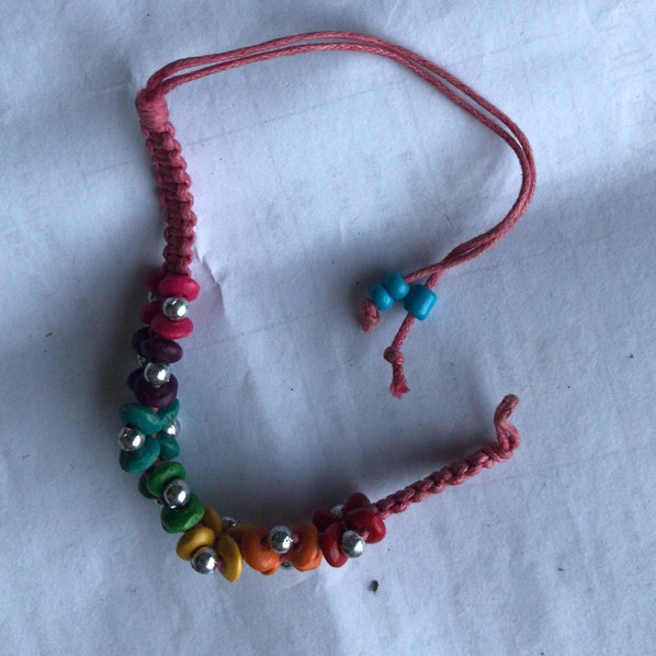 Original new colorful summer candy colored beads ginseng Silver bead bracelet Rainbow colored bracelet