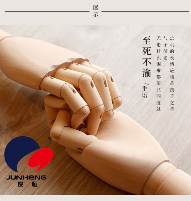 北欧创意10寸女手漫画模型美术素描绘画人体关节可动人偶木头人木偶人小人木手详情图8