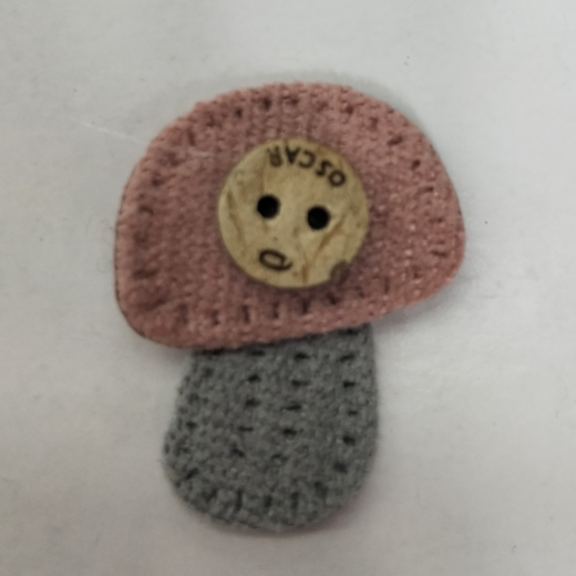 Mushroom button face handmade DIY