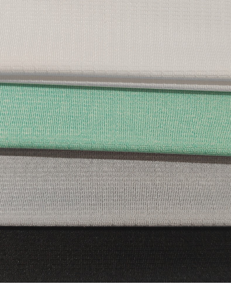 高弹速干瑜伽服汗布阳离子魔方布料 方格牛奶丝运动卫衣面料详情图1