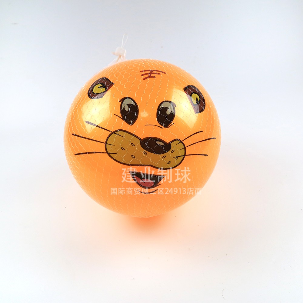 9寸PVC拍拍球大卡通动物图案贴标球外贸跨境直供详情图3