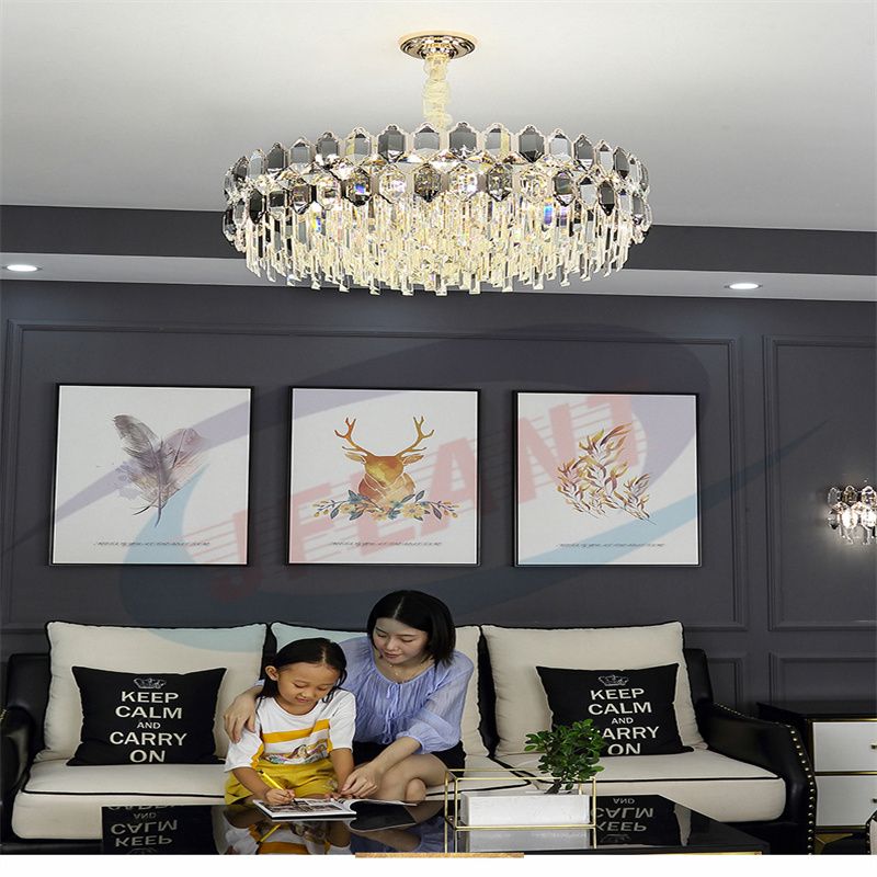 Living Room Chandelier European Atmosphere Luxury Villa Home