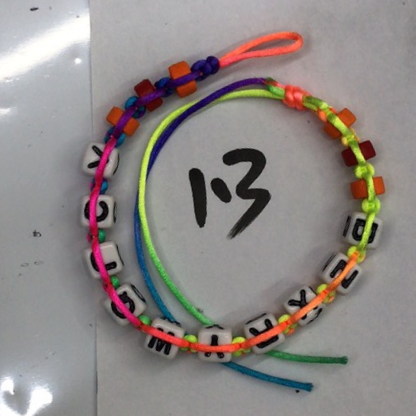 New niche design jewelry black and white letters seven-color line bracelet network red fashion bracelet thumbnail