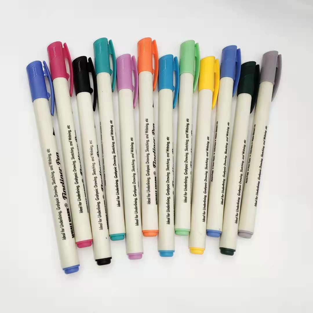12-color plastic-tipped creative colored outlining pens for student art painting
