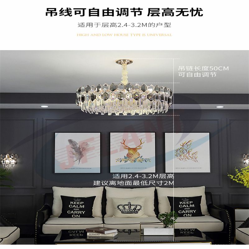Living Room Chandelier European Atmosphere Luxury Villa Home details Picture