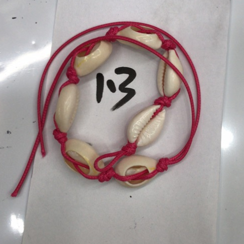 Creative new hand rope woven hand rope men women shell fashion bracelet red