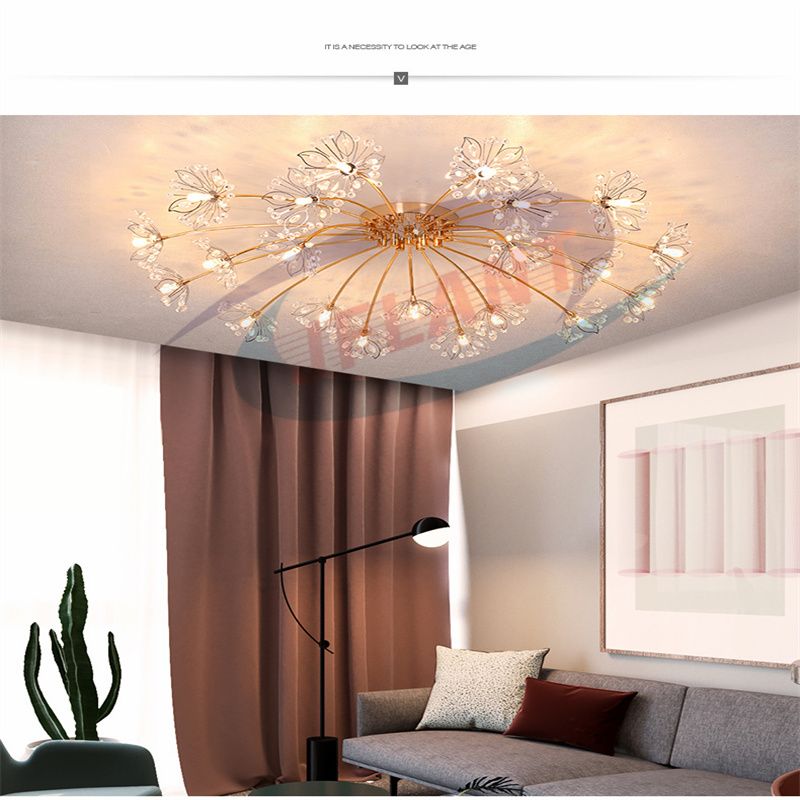European Style Copper Crystal Chandelier Living Room Luxury French Dining Room Bedroom Item Picture