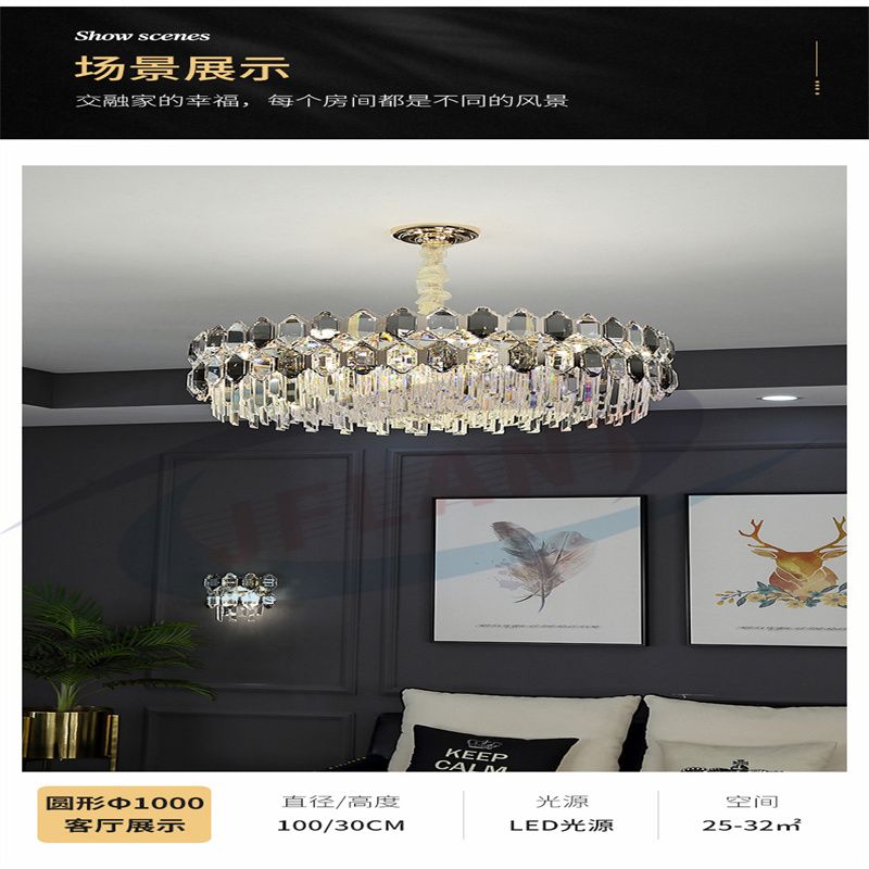 Living Room Chandelier European Atmosphere Luxury Villa Home Specification drawing