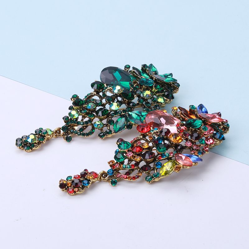Manufacturers direct sales of foreign trade hot large hanging spike glass brooch