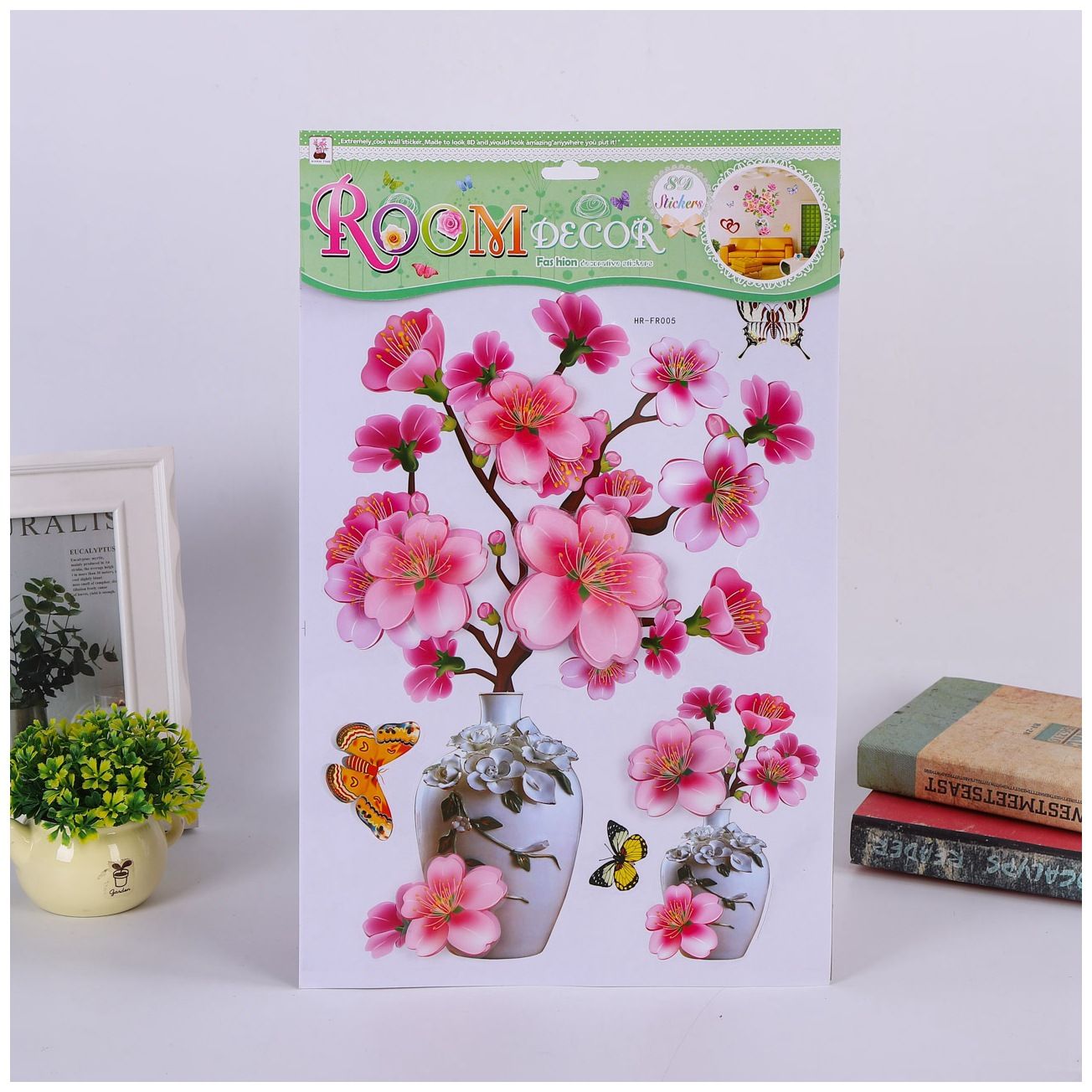 New similar flower pot wall pasted PVC handmade layer by layer home decoration stickers