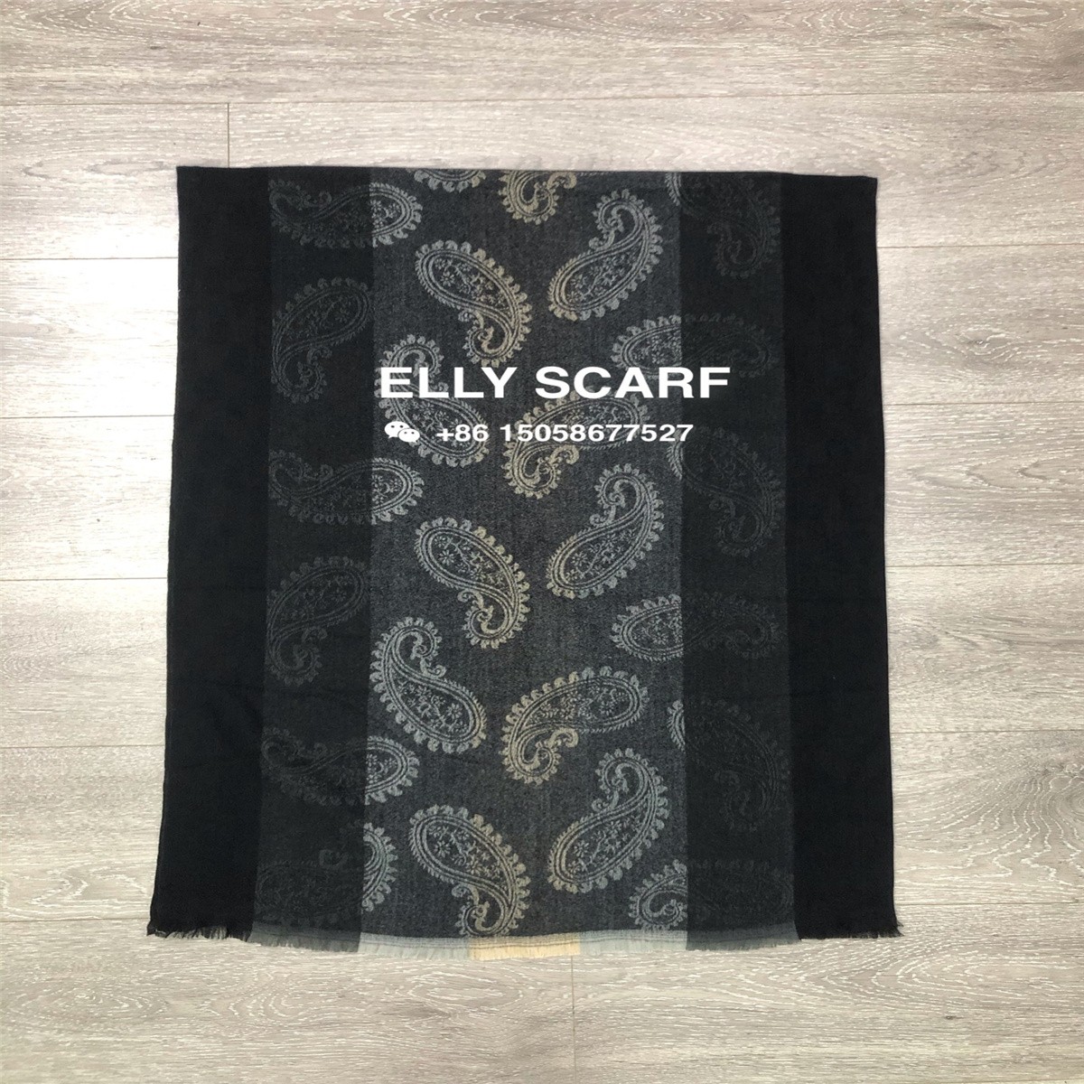 Cashmere Printed Scarf With Cashew Nuts full figure