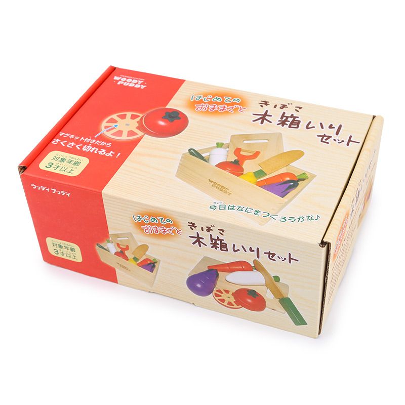 Wooden toys are highly entertaining and come in a variety of colors. They are educational games that cultivate hands-on skills and logical thinking abilities. They are also good for parent-child games. The wooden box vegetables are cut and looked at Item Picture