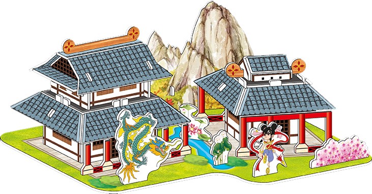 义乌好货3D纸质立体拼图，儿童DIY玩具拼图，手工益智早教，爆款地摊热卖拼装玩具礼品模型，手工制作别世界名建筑详情2