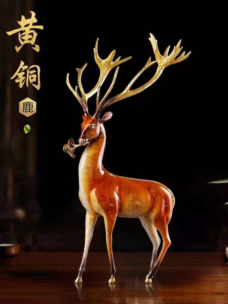 Sika Deer Sculpture Decoration Household Light Luxury Wine Cabinet Living Room Decoration Porch Arts And Crafts Wedding Gift details Picture