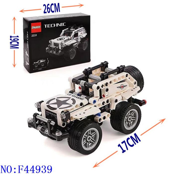 拼装积木吉普车  103PCS  幼儿园跨境外贸桌面早教儿童益智玩具 F44939