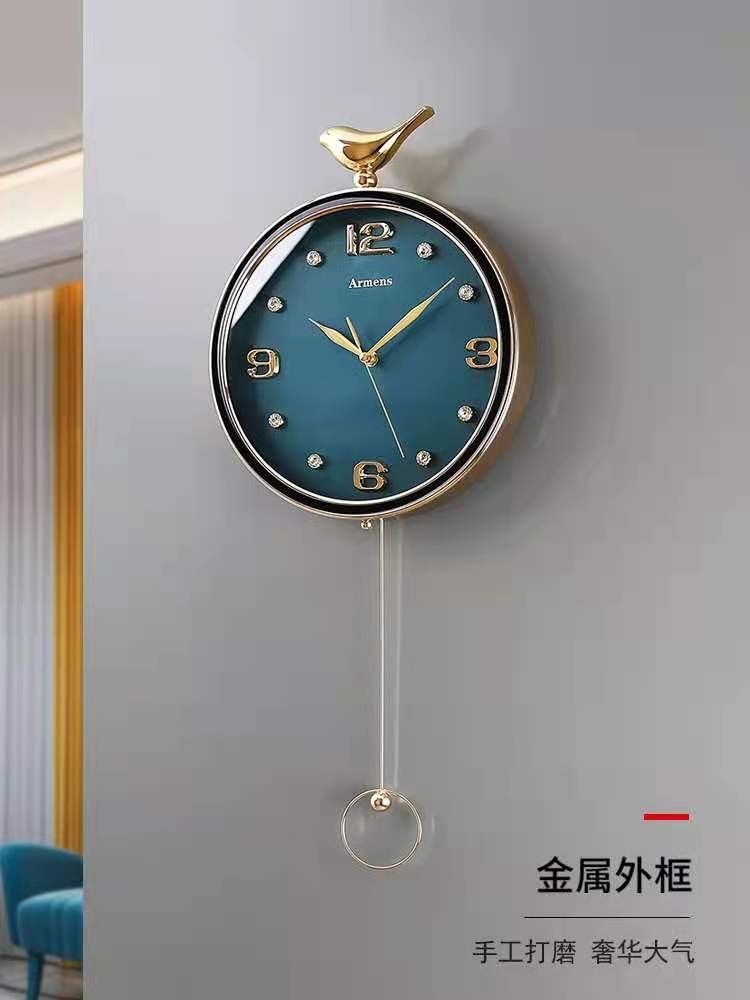 北欧轻奢现代装饰钟表挂钟家用时尚表挂墙客厅表2021年新款时英钟详情图1