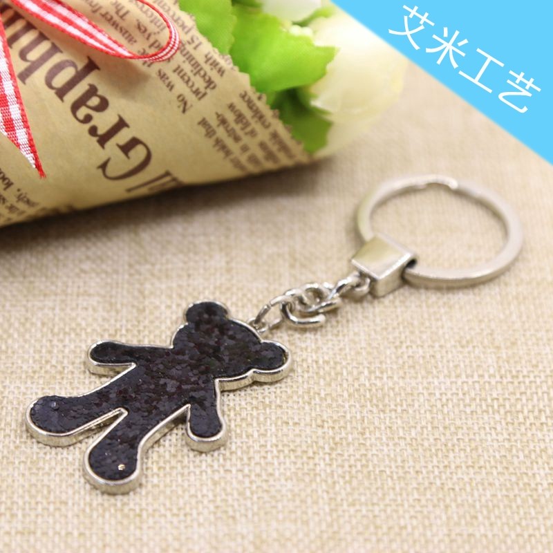 Yiwu keychains, bear keychains, patch bear alloy keychains, factory direct sales detail image 4