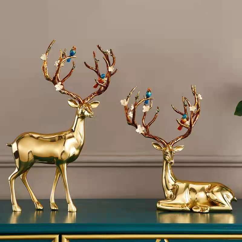 All Copper Decoration Modern Light Luxury Living Room Entrance Tv Cabinet Home Accessories Moving Gifts details Picture