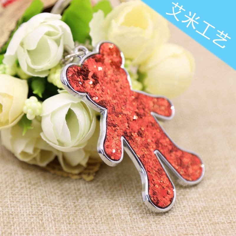 Yiwu manufacturer's bear keychain, zinc alloy keychain factory direct sales detail image 3