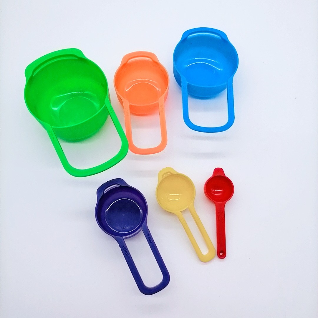 绑卡装彩色6PC塑料量匙量杯厂家直销厨房工具烘焙用具详情5