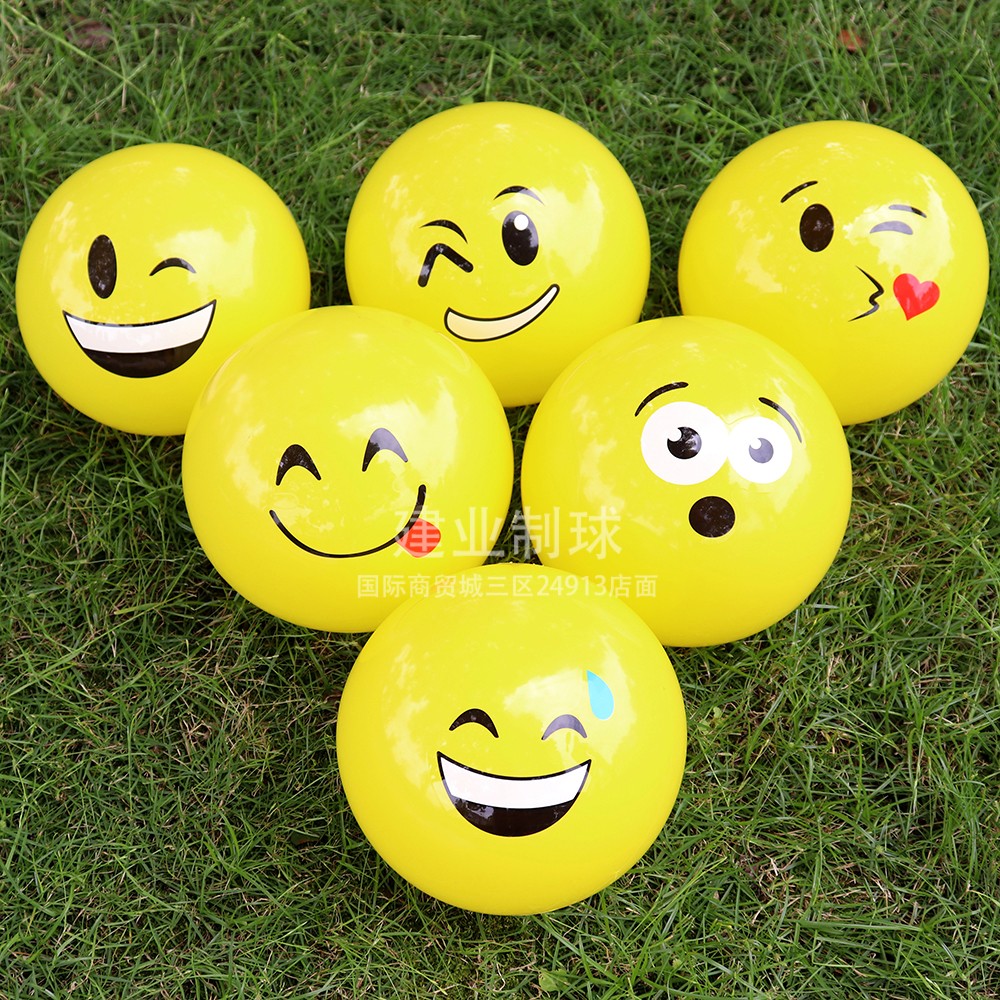 9寸PVC儿童玩具拍拍球柔软充气球足球卡通球图案贴标球弹力好详情图4