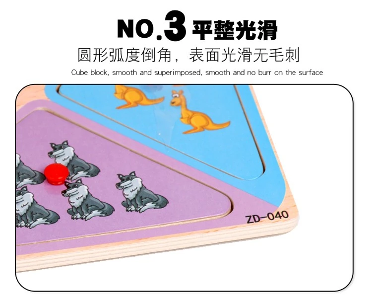 The wooden toy animal fruit clock is highly entertaining and colorful, which can exercise babies' hand-eye coordination, visual ability, logical thinking ability, and early education enlightenment training. It is a parent-child game detail image 11