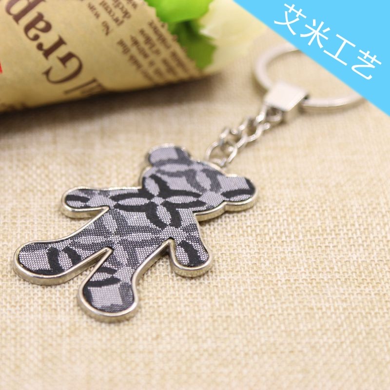 Yiwu keychains, bear keychains, patch bear alloy keychains, factory direct sales detail image 7