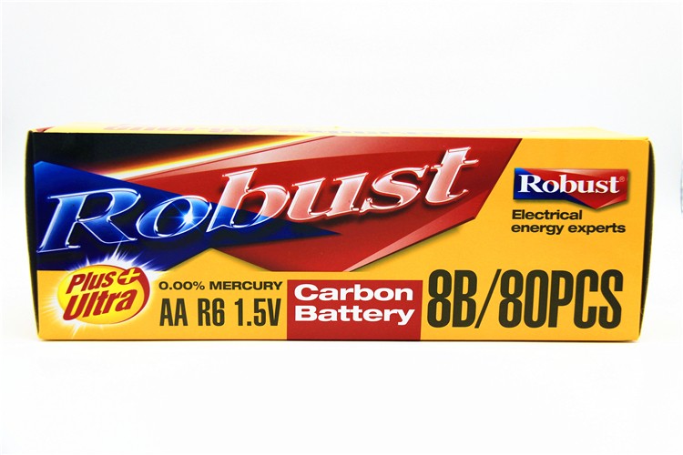 Robust 碳性电池 5号五号干电池 1.5V 8只挂卡 空调电视遥控器详情图7