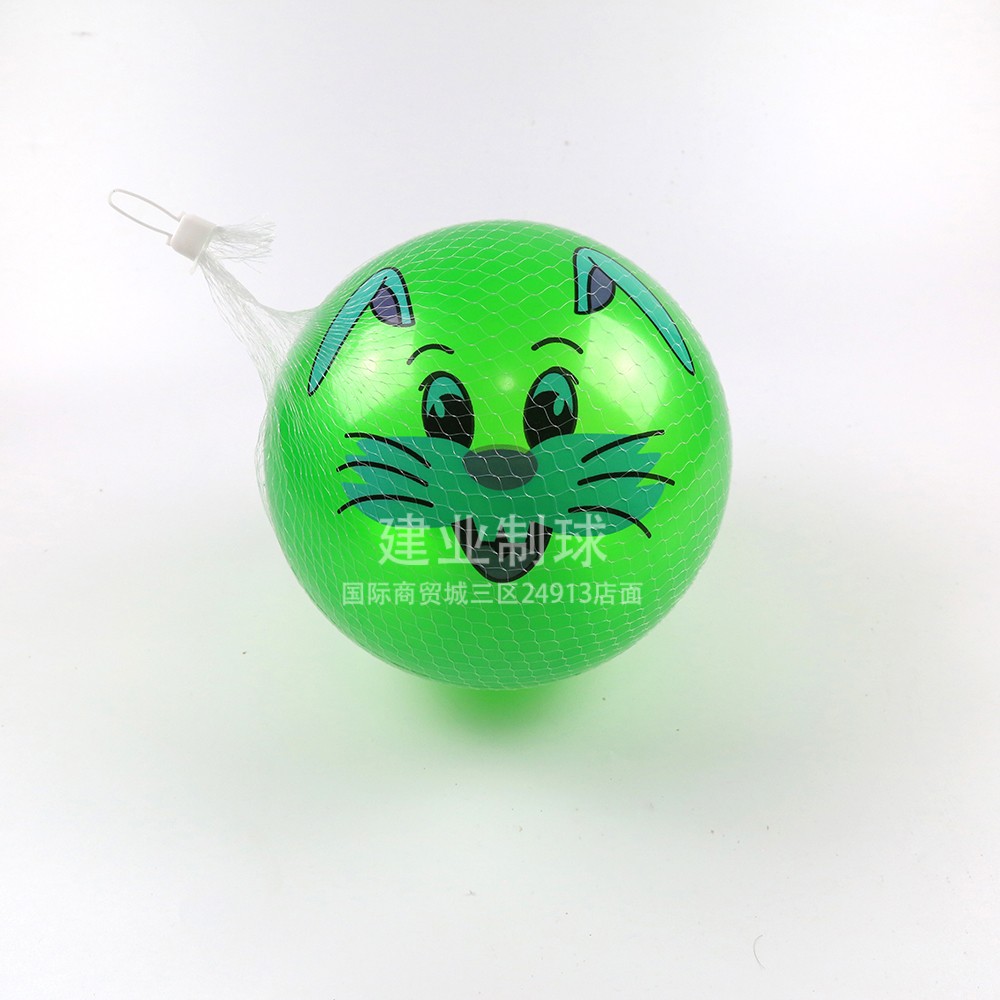 9寸PVC儿童玩具拍拍球柔软充气球足球卡通球图案贴标球弹力好详情图15