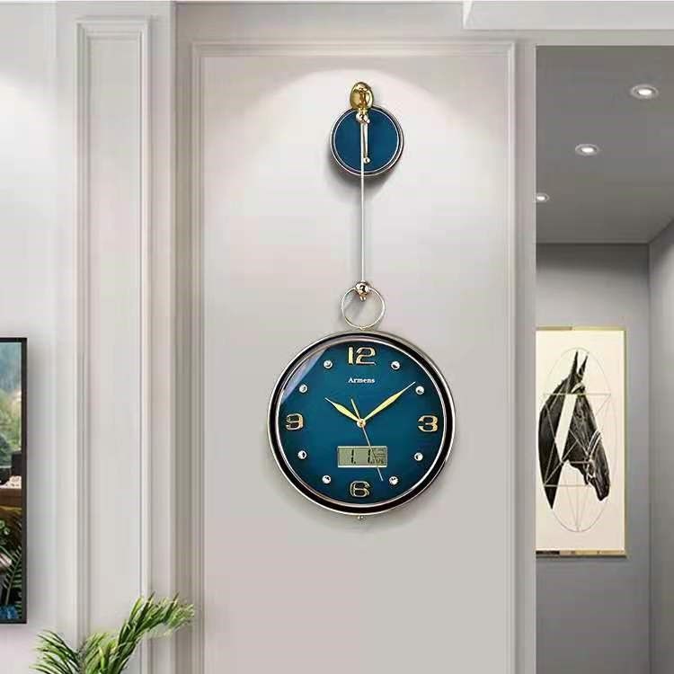 现代轻奢客厅表2021年新款钟表挂钟装饰餐厅挂墙家用时尚创意时钟