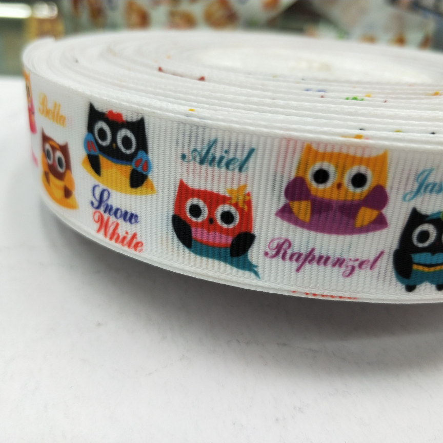 2.5CM thread with heat transfer DIY white background owl