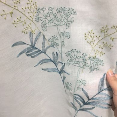 Cotton and linen embroidery curtains and window netting Specification drawing