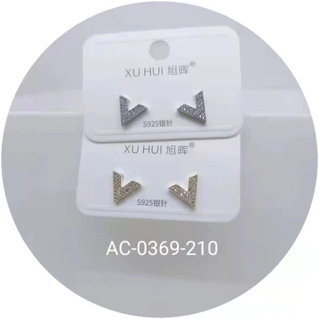 Factory direct sales S925 silver needle V burst earrings thumbnail