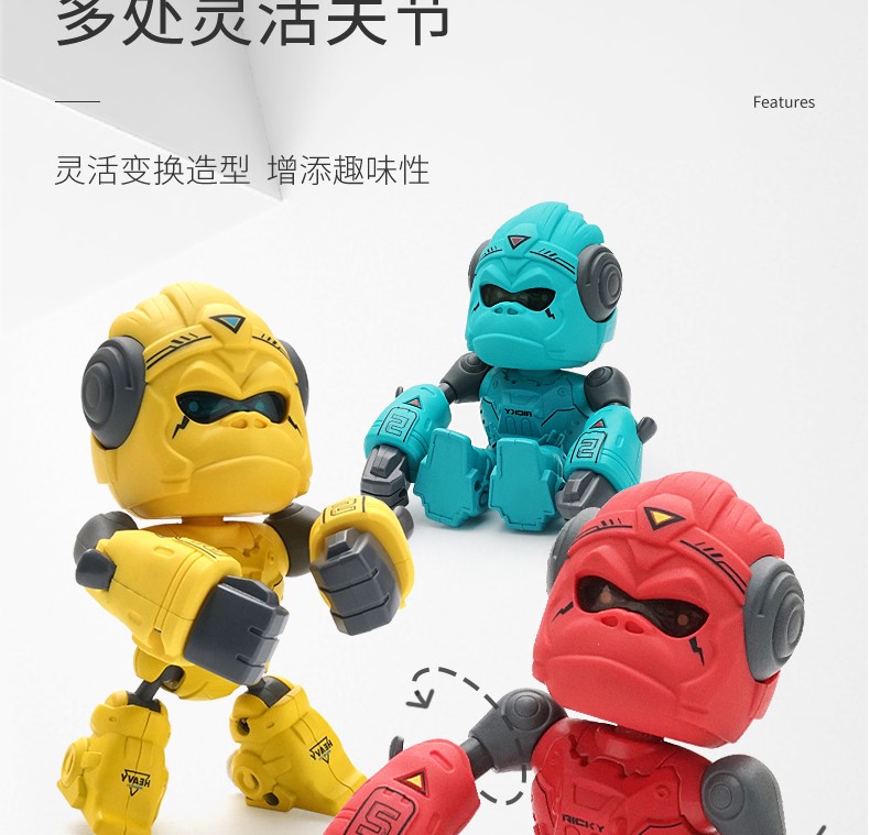 合金机械暴力猩猩手臂按压带声光仿真玩具手机支架详情图11