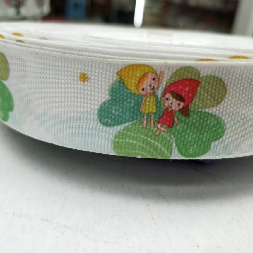 2.5CM thread with heat transfer on four-leaf clovers for boys and girls