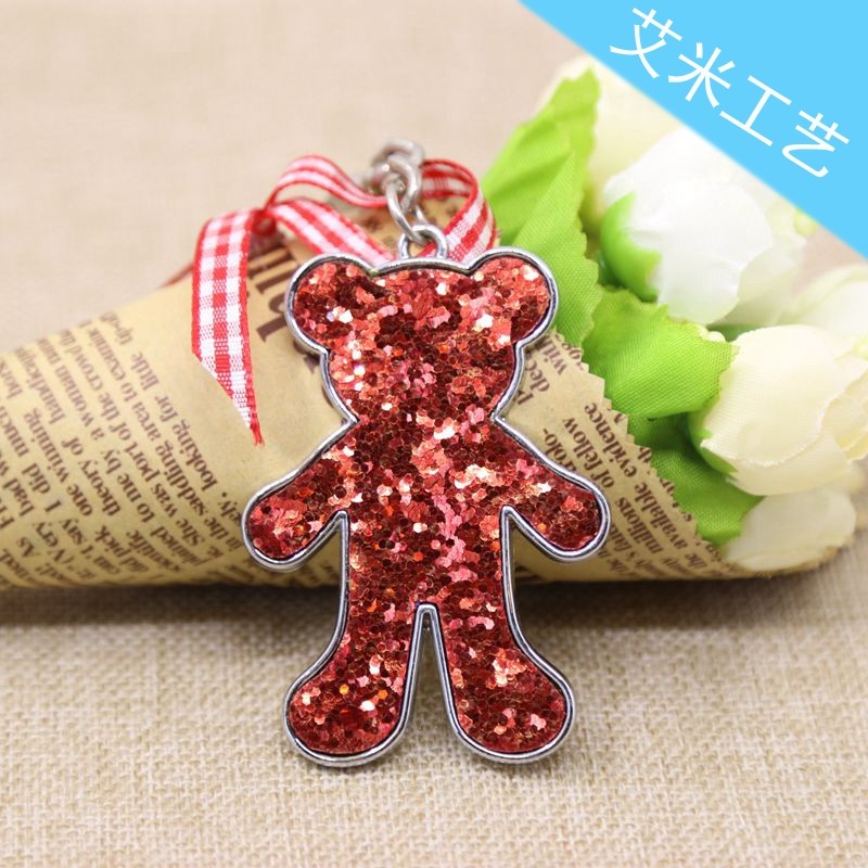 Yiwu manufacturer's bear keychain, zinc alloy keychain factory direct sales detail image 2