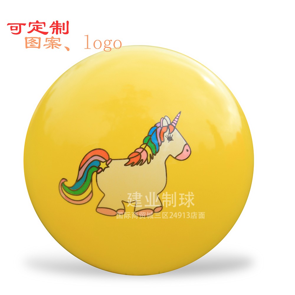 9寸PVC儿童玩具拍拍球柔软充气球足球卡通球图案贴标球弹力好详情图1