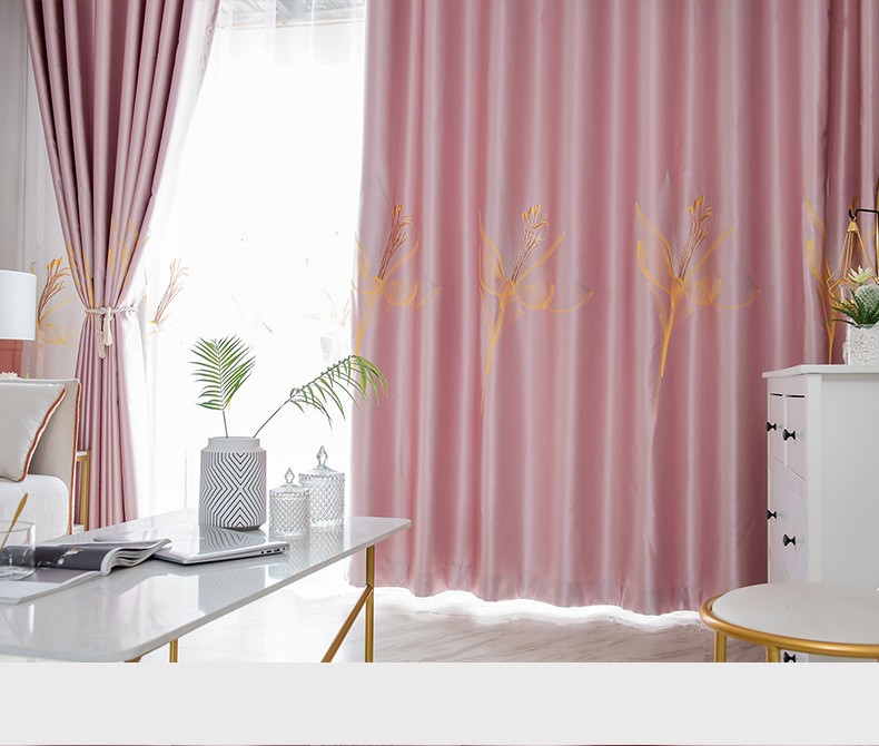 New Chinese-style Gong brocade 3D Embroidered blackout curtain fabric New Chinese-style Gong Brocade 3D Embroidered blackout curtain fabric detail image 10
