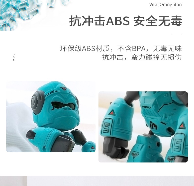 合金机械暴力猩猩手臂按压带声光仿真玩具手机支架详情图6