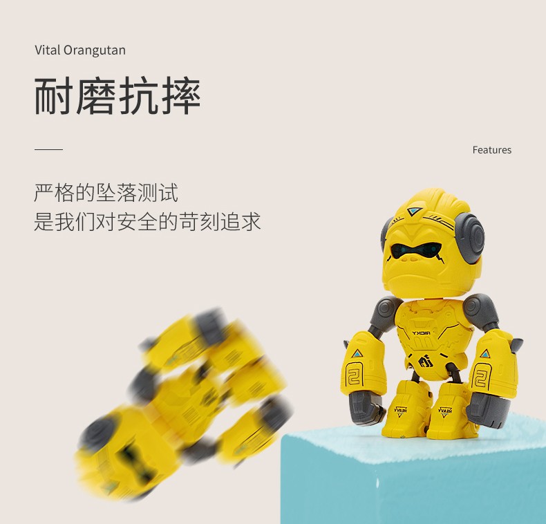 合金机械暴力猩猩手臂按压带声光仿真玩具手机支架详情图16