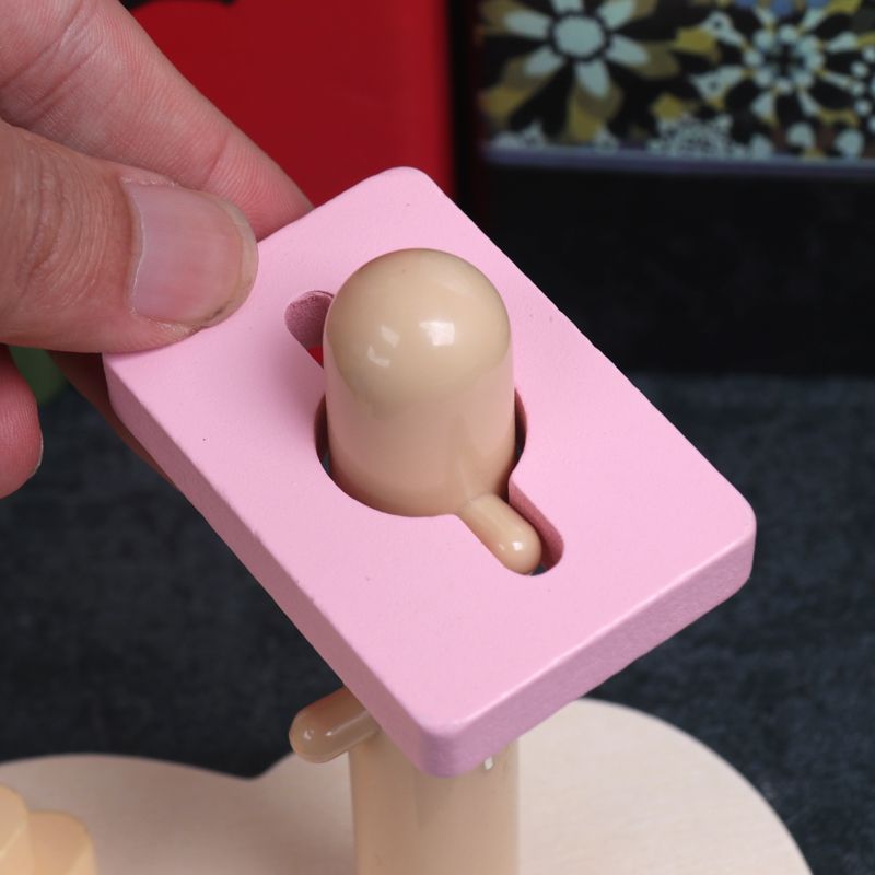The wooden toy early education cognitive macaron color shape disassembly game is highly interesting and rich in color. It can cultivate logical thinking ability and exercise hand-eye coordination. It is a parent-child game for early education enlightenment training Item Picture