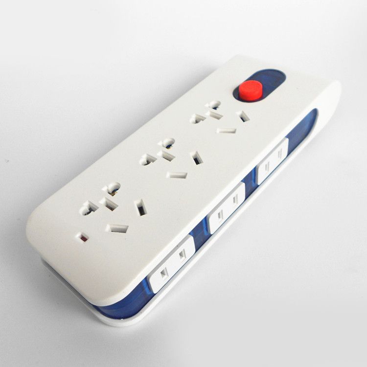 2019 Boxiang Innovation Product Three-position 27-hole double-sided power Strip Socket High-power Colorful Series Switch socket Strip