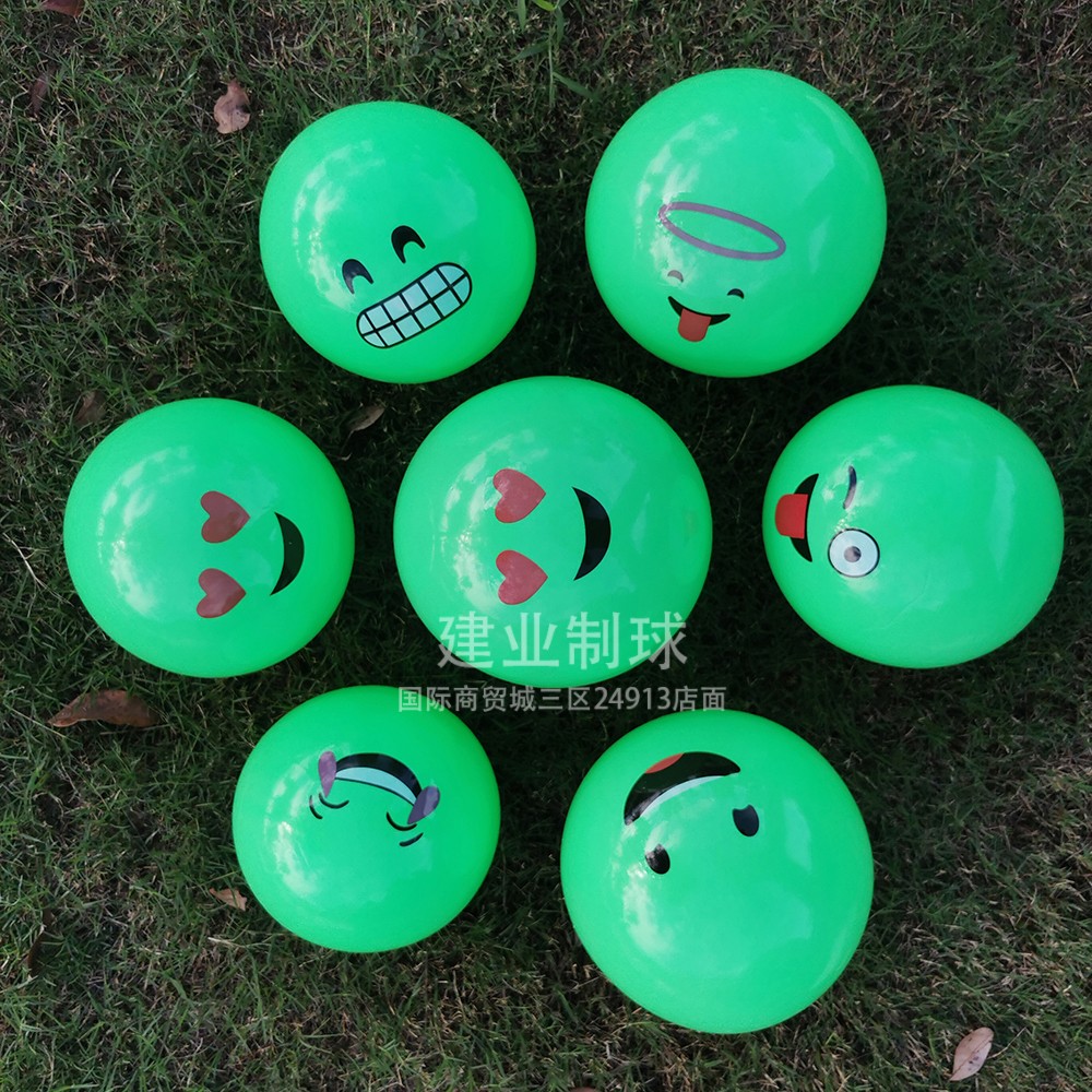 9寸PVC儿童玩具拍拍球柔软充气球足球卡通球图案贴标球弹力好详情图5